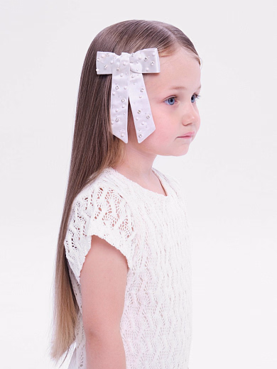 Бант из сатина «Воспоминание» молочный от бренда Kosa do Poyasa