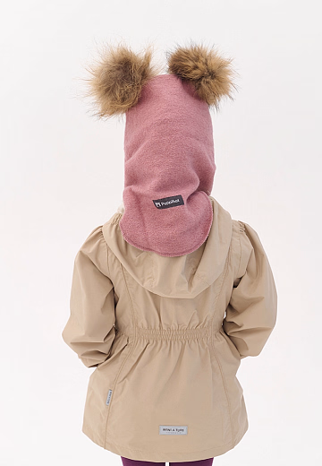 Шапка-шлем Double fur Rose от бренда Peppihat