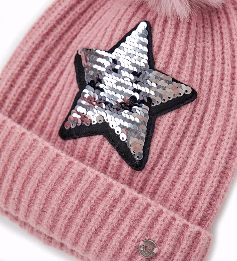 Шапка розовая со звездой от бренда Original Marines