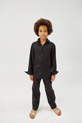 Штаны LINEN Black от бренда Liqlo