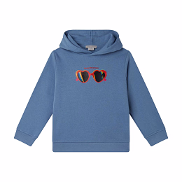 Худи с принтом очков от бренда Stella McCartney kids