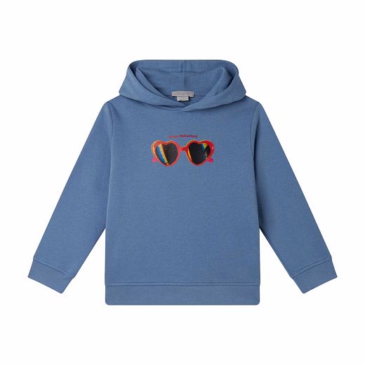 Худи с принтом очков от бренда Stella McCartney kids