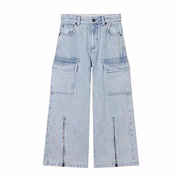 Джинсы карго с замками от бренда Stella McCartney kids
