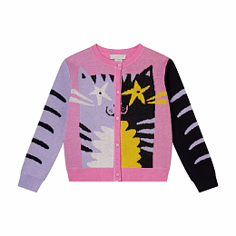 Кардиган вязанный с котами от бренда Stella McCartney kids