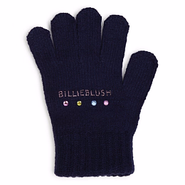 Перчатки Navy с кристаллами от бренда Billieblush
