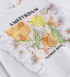 Футболка Amsterdam Flower Market от бренда Original Marines Белый