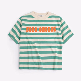 Футболка BC Modern striped от бренда Bobo Choses Молочный Зеленый
