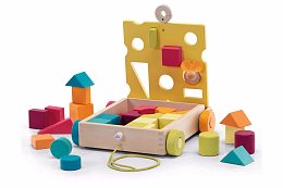 Тележка на веревочке и кубики Мышка от бренда SEVI