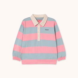 Поло STRIPES Pink-Blue от бренда Tinycottons
