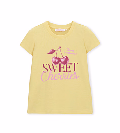 Футболка Sweet cherry creamy от бренда Original Marines Желтый Разноцветный