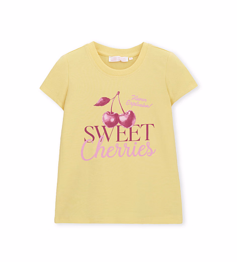 Футболка Sweet cherry creamy от бренда Original Marines Желтый Разноцветный