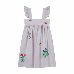 Платье-сарафан с вышивкой от бренда Stella McCartney kids