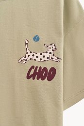 Футболка Dots Dog от бренда CHOOCHOO Хаки