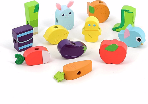 Мозайка-бусы Моя первая шнуровка от бренда Vilac