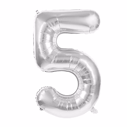 Воздушный шар Цифра 5 Silver 36 см от бренда Tim & Puce Factory