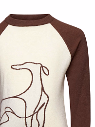 Джемпер с изображением грейхаунда от бренда Trussardi