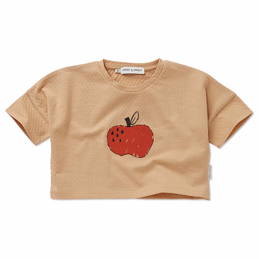 Футболка-кроп Apple от бренда Sproet & Sprout Бежевый