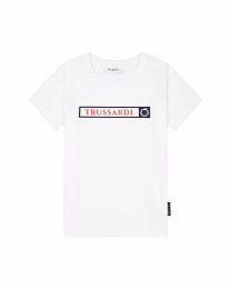 Футболка брендированная белая от бренда Trussardi Белый