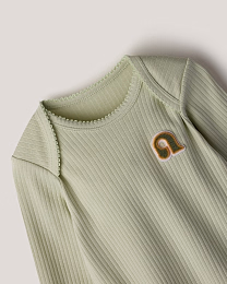 Набор боди розового, зеленого и белого цвета в рубчик от бренда Anna Leon