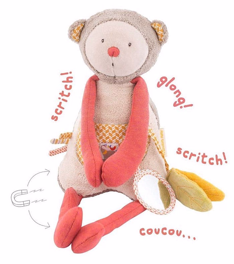 Многофункциональная мягкая игрушка Обезьянка от бренда Moulin Roty