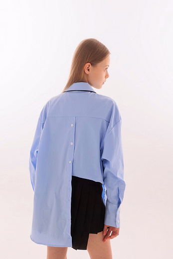 Рубашка BACK BUTTONS голубого цвета от бренда Liqlo