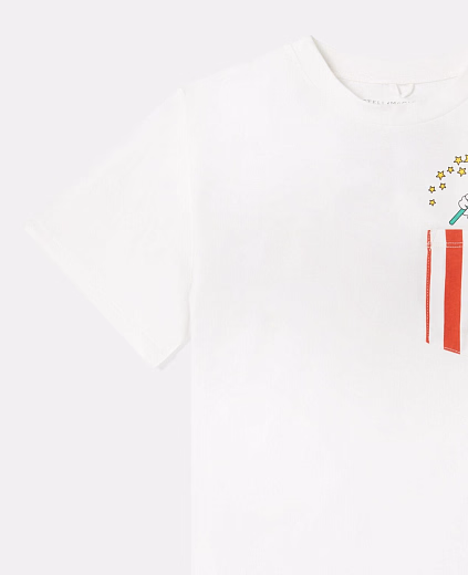 Футболка Be Hoppy! от бренда Stella McCartney kids Молочный
