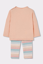 Лонгслив Cats и легинсы в полоску от бренда Boboli