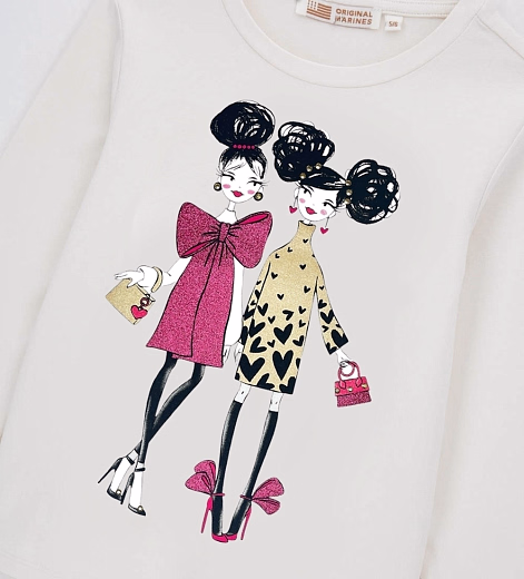 Лонгслив с принтом подружек от бренда Original Marines