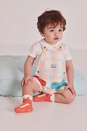 Боди и полукомбинезон в разноцветную клетку от бренда Boboli