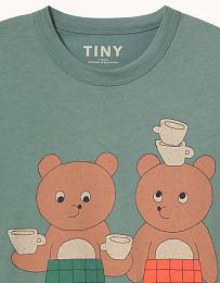 Футболка TINY TEA ROOM от бренда Tinycottons Зеленый