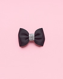 Бантик CHLOE SHINE BLACK на повязке от бренда Skazkalovers