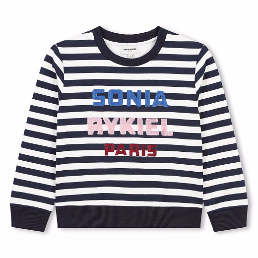 Свитшот в полоску темно-синего цвета от бренда SONIA RYKIEL