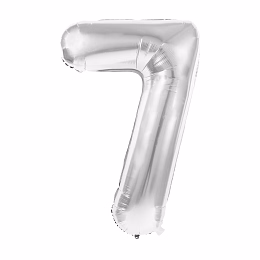 Воздушный шар Цифра 7 Silver 36 см от бренда Tim & Puce Factory