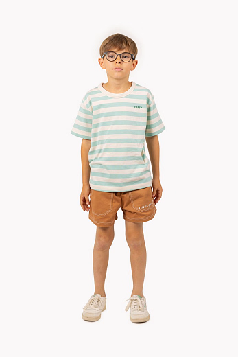 Футболка STRIPES BLUE от бренда Tinycottons Молочный Голубой