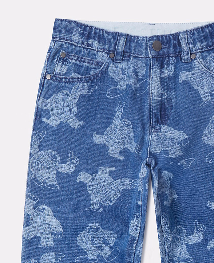 Джинсы Monster Print от бренда Stella McCartney kids