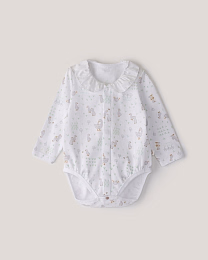 Набор боди с воротником розового, зеленого, белого цвета от бренда Anna Leon