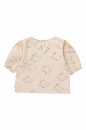 Блузка бежевая с птичками от бренда Tinycottons