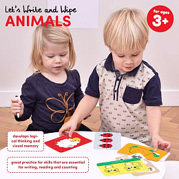 Обучающие карточки с заданиями Животные от бренда Banana Panda