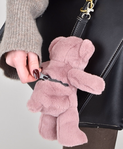 Брелок Мишка розового цвета от бренда Doudou et Compagnie