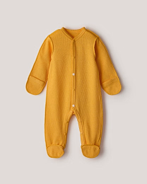 Набор комбинезонов молочного и горчичного цвета от бренда Anna Leon