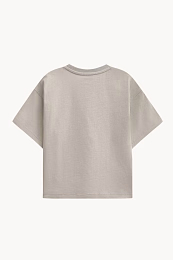 Футболка-кроп ChooChoo от бренда CHOOCHOO Серый