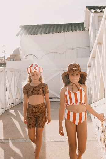 Купальник раздельный Orange stripes от бренда Tinycottons