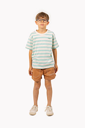 Футболка STRIPES BLUE от бренда Tinycottons Молочный Голубой