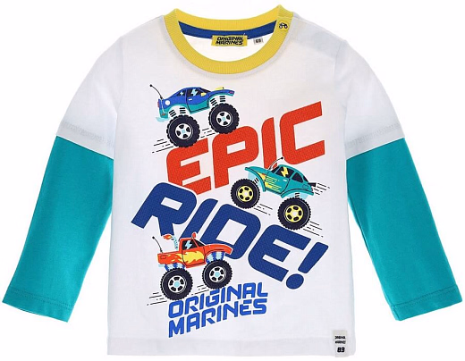Лонгслив EPIC RIDE с контрастными рукавами от бренда Original Marines