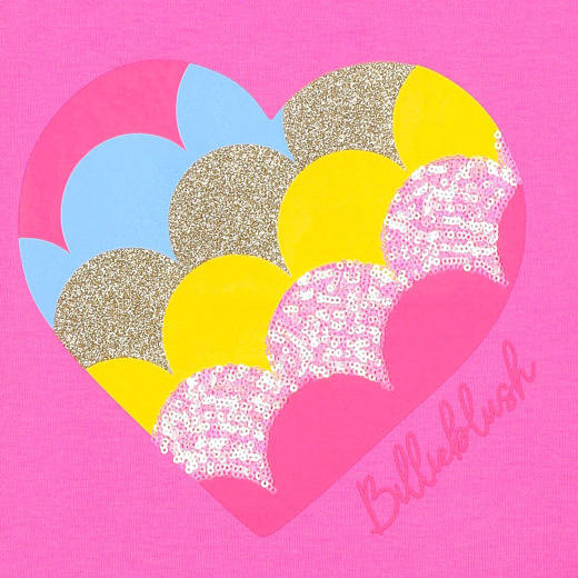Футболка цвета фуксия с сердцем от бренда Billieblush Фуксия