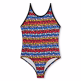 Купальник с разноцветными сердечками от бренда SONIA RYKIEL