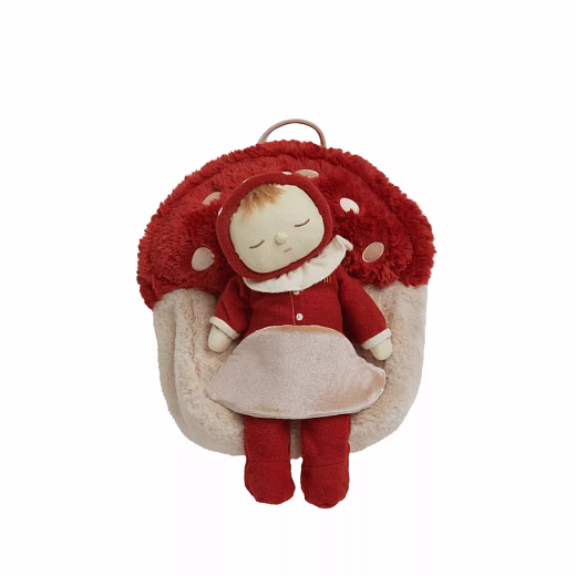 Рюкзак Мухомор с карманом для куклы Red от бренда Olli Ella