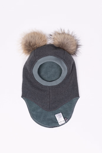 Шапка-шлем Double fur Green от бренда Peppihat