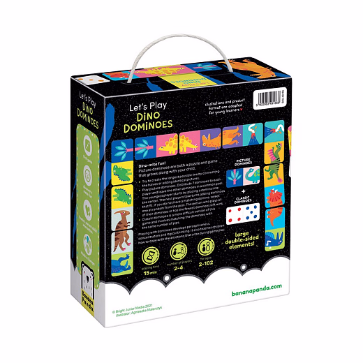 Игра домино Динозавры от бренда Banana Panda