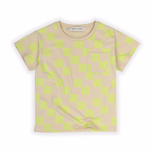 Футболка Pocket Blocks Print от бренда Sproet & Sprout Бежевый Салатовый
